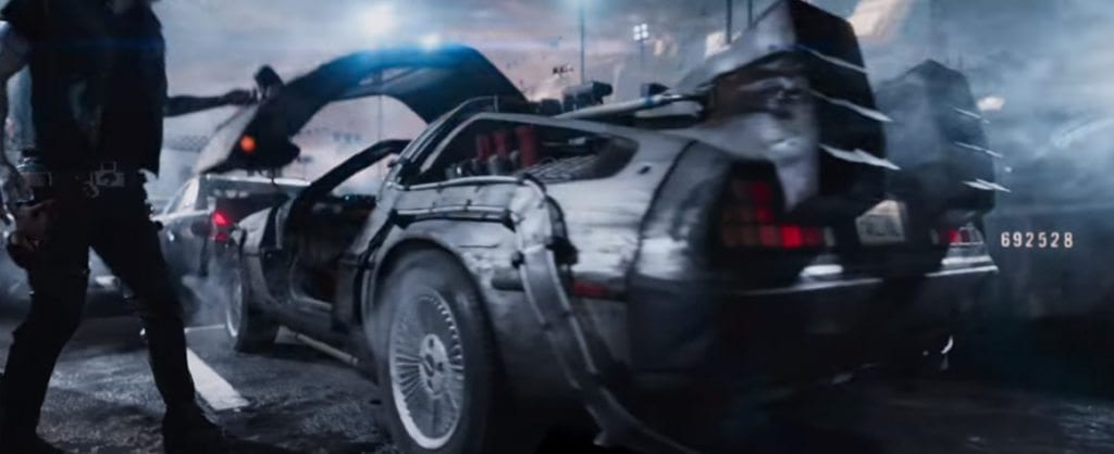 The DeLorean in 'Ready Player One'