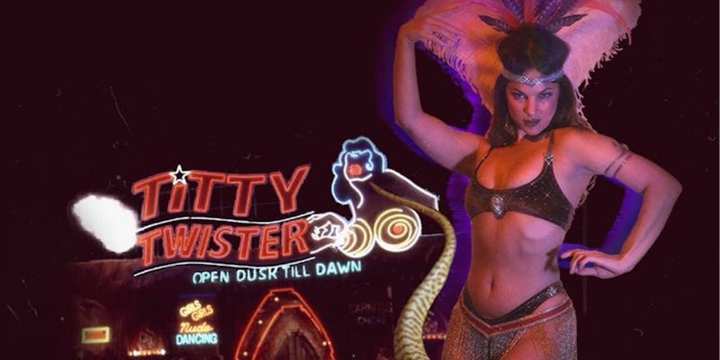 Acrobats, lounge singers, burlesque performers & snake dancers transform Club Bahia into the iconic bar in 'From Dusk till Dawn'. Tarantina is back!