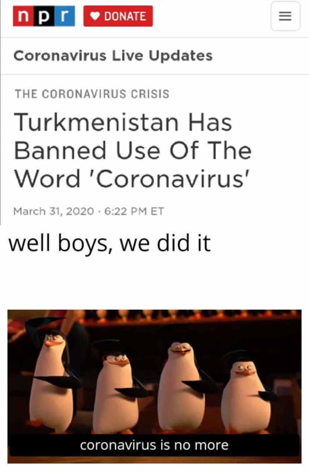 Funny Coronavirus Memes Images