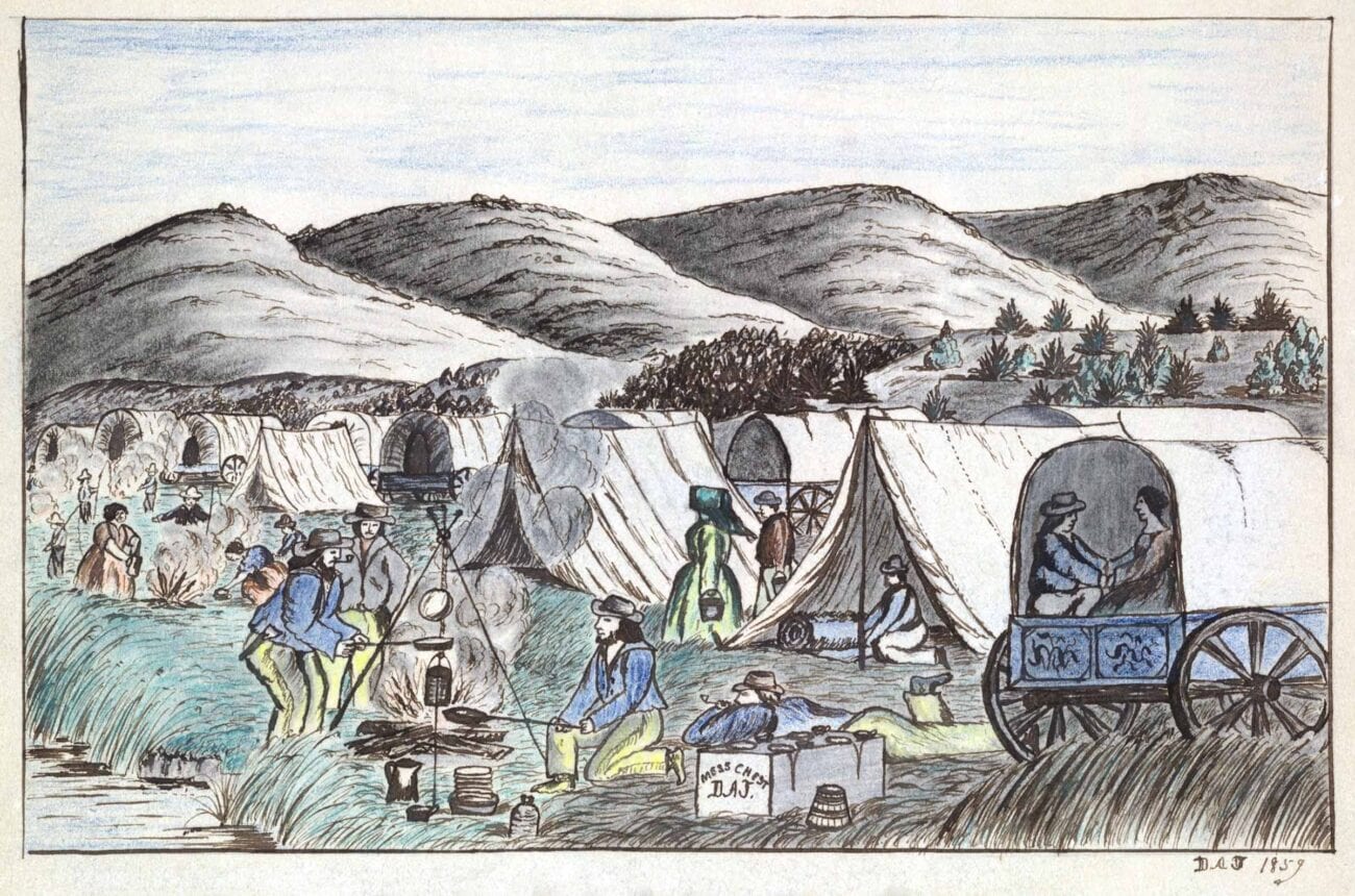 This may sound like some fictional old west adventure, but the Donner Party was a 20 wagon group. Here's the terrifying tale of the Donner Party.