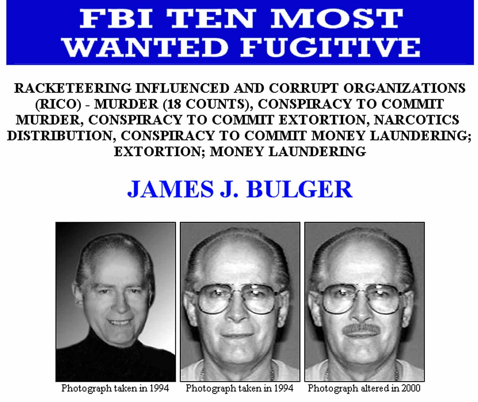 James "Whitey" Bulger is up there with Al Capone, Machine Gun Kelly, and John Dillinger, yet no one mentions him. Learn more about the Boston mobster.