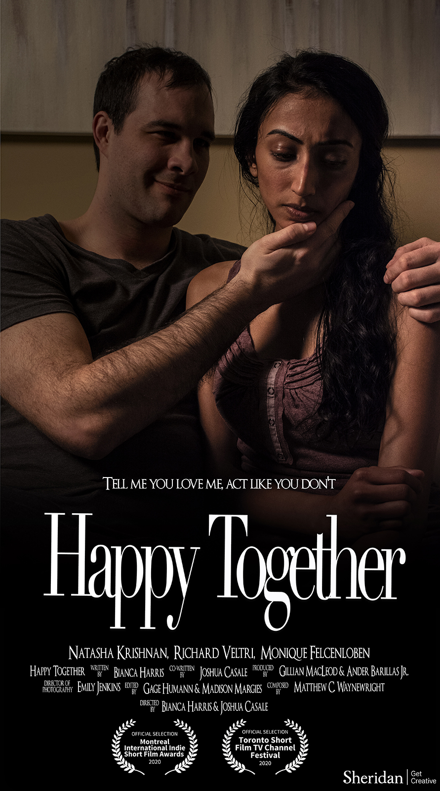 Taking on the tough subject of domestic abuse, directors Bianca Harris and Joshua Casale are bringing student filmmakers together for 'Happy Together'.