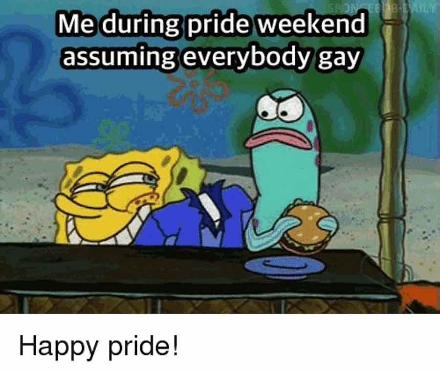 Gay pride meme spongebob