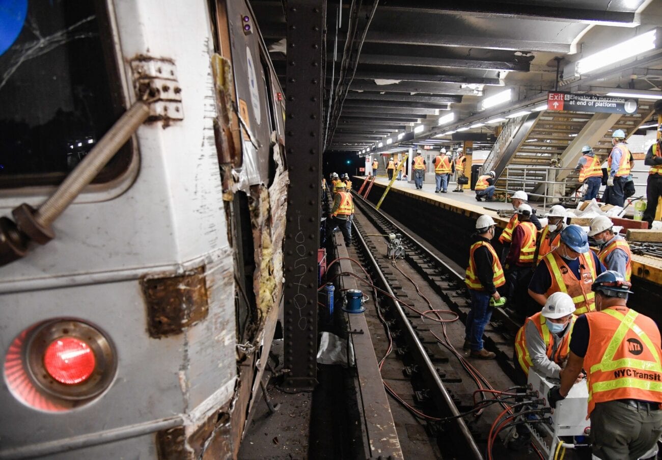 Maniacle laughter could be heard echoing on the MTA subway recently as vandals derailed the train.