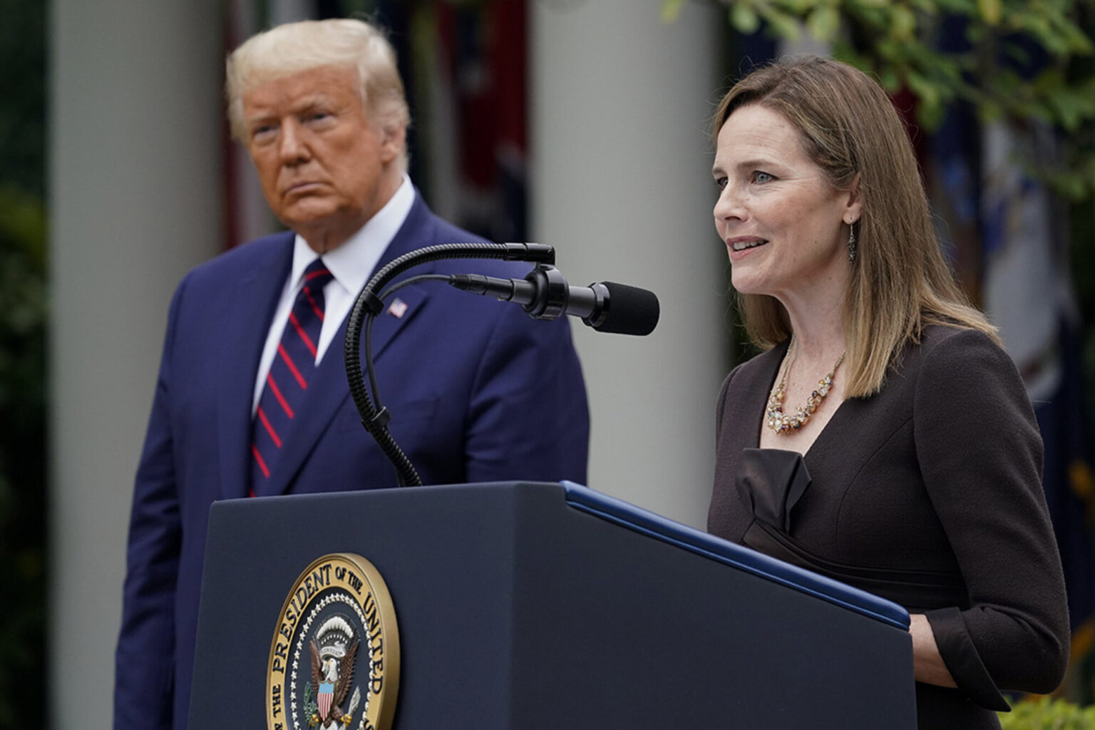 Learn about Donald Trump's nominee for the U.S. Supreme Court, Amy Coney Barrett, and her judicial record.