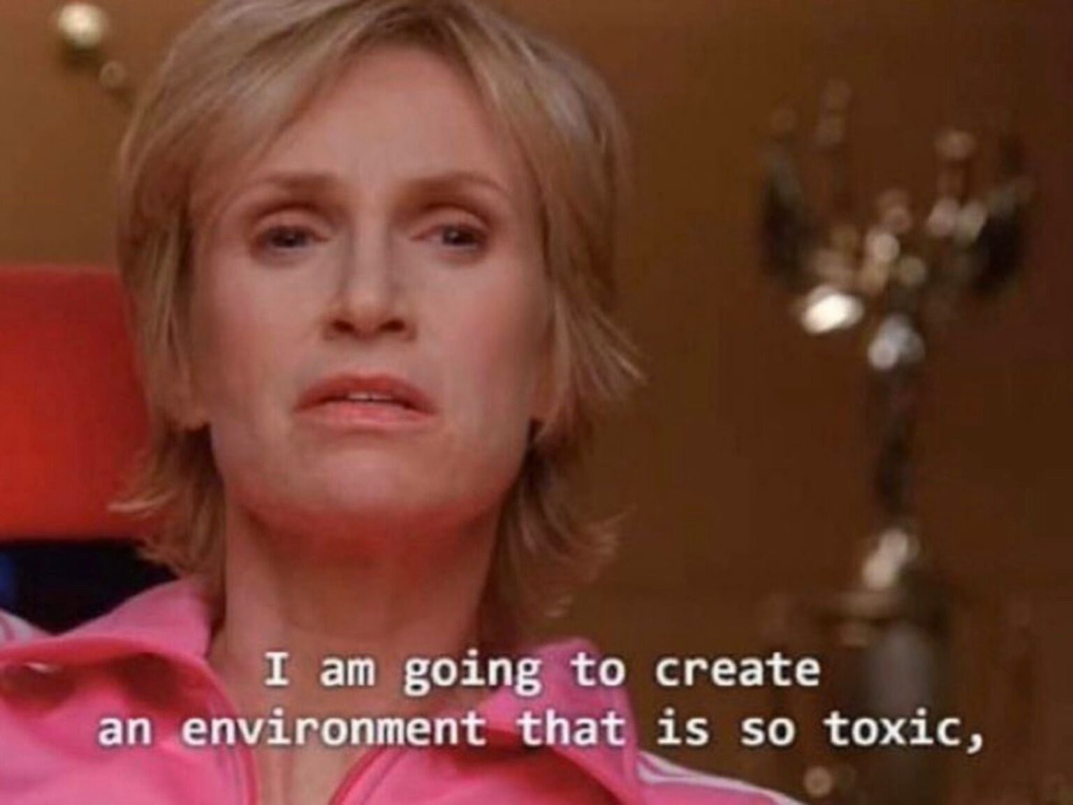 From episode seven in season one (the only truly good season of 'Glee'), Sue Sylvester provided questionable monologues. Here are her best memes.