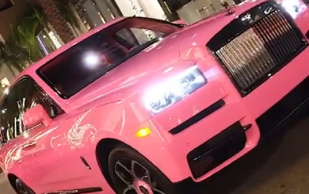 Jeffree Starr and his pink Rolls Royce Cullinan Black Badge  Slaylebrity