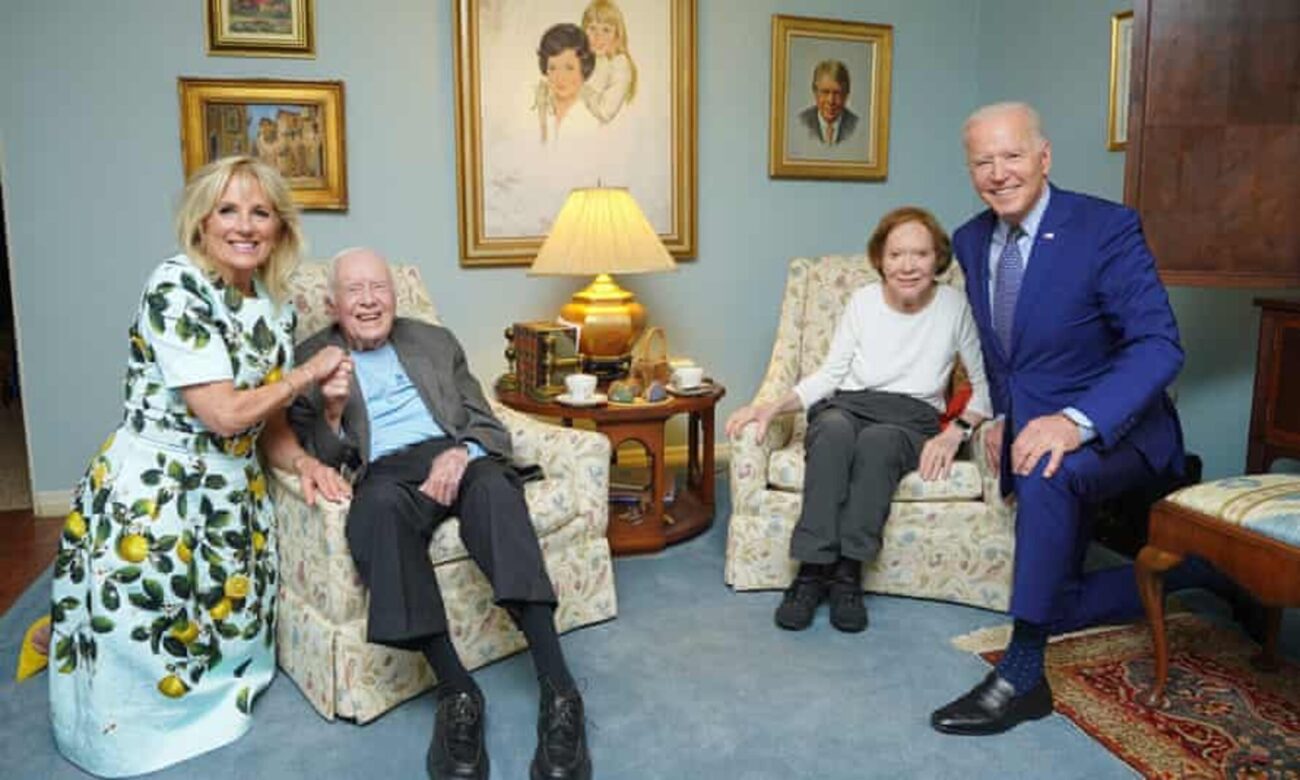 Joe Biden and wife Jill Biden visited their friends Jimmy and Rosalynn Carter, but the internet can't help but make a few jokes. Check out the memes here.