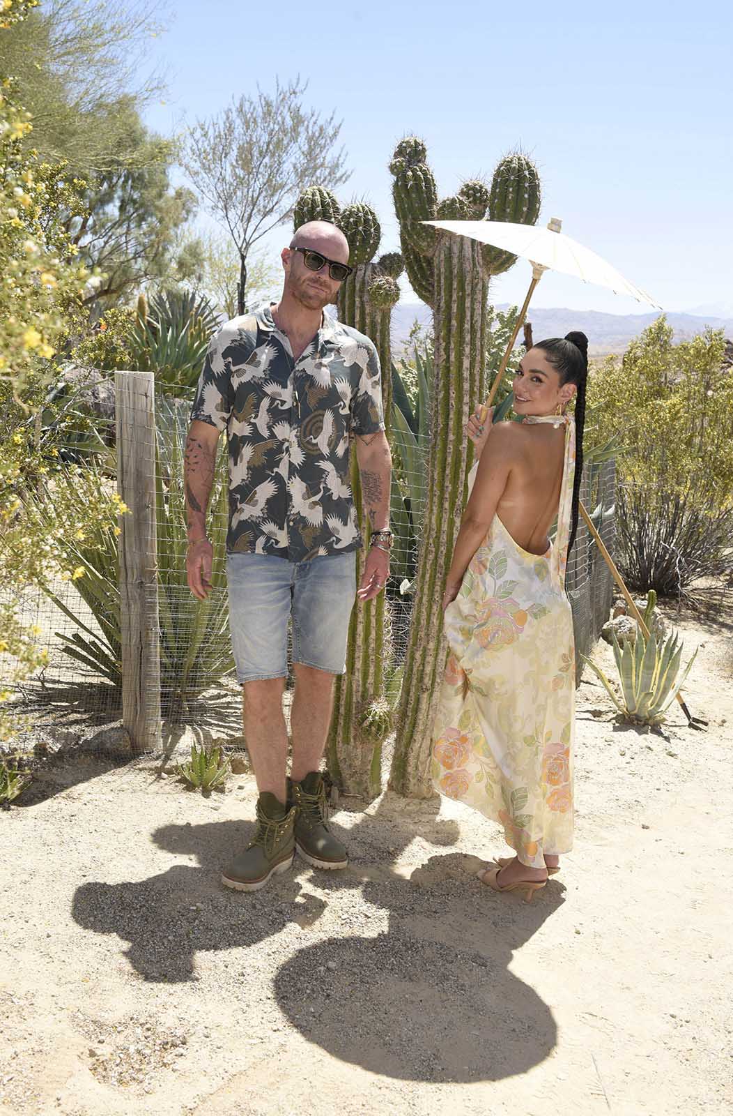 Co-founders Vanessa Hudgens and Oliver Trevena hosted a bunch of VIPs at Joshua Tree to celebrate the launch of Caliwater. Peek at the exclusive event. 
