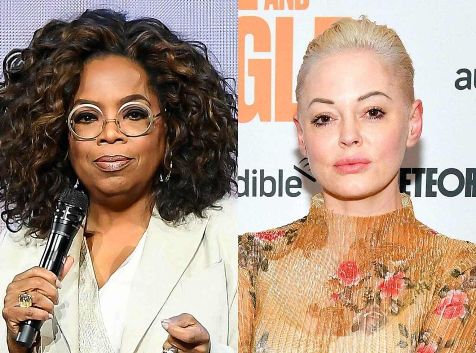 It's Rose McGowan versus Oprah Winfrey over on Twitter. See the reasons why the actor is going up against the powerhouse of Oprah.