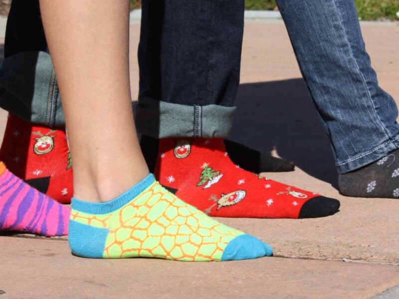 Slide into these comfortably cool socks with eccentric designs and discover a world of butterflies, candy canes, and other customized patterns!