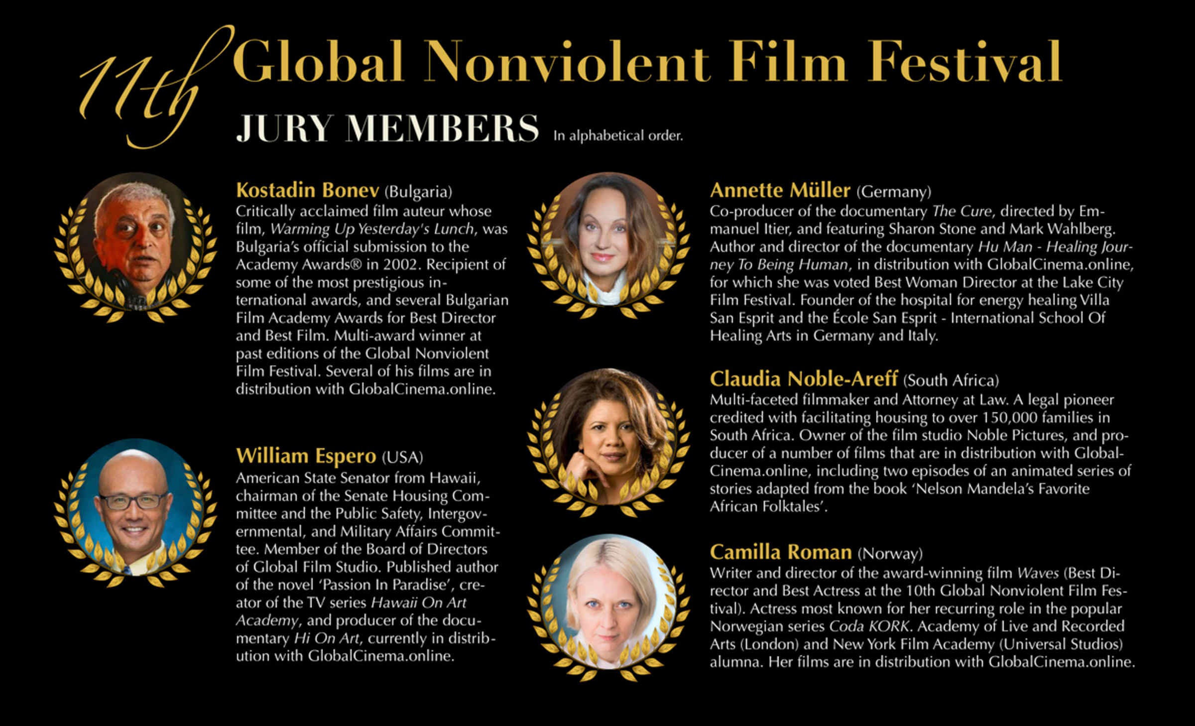 The Jury of the 11th Global Nonviolent Film Festival is Composed of  Filmmakers from Five Countries – Film Daily