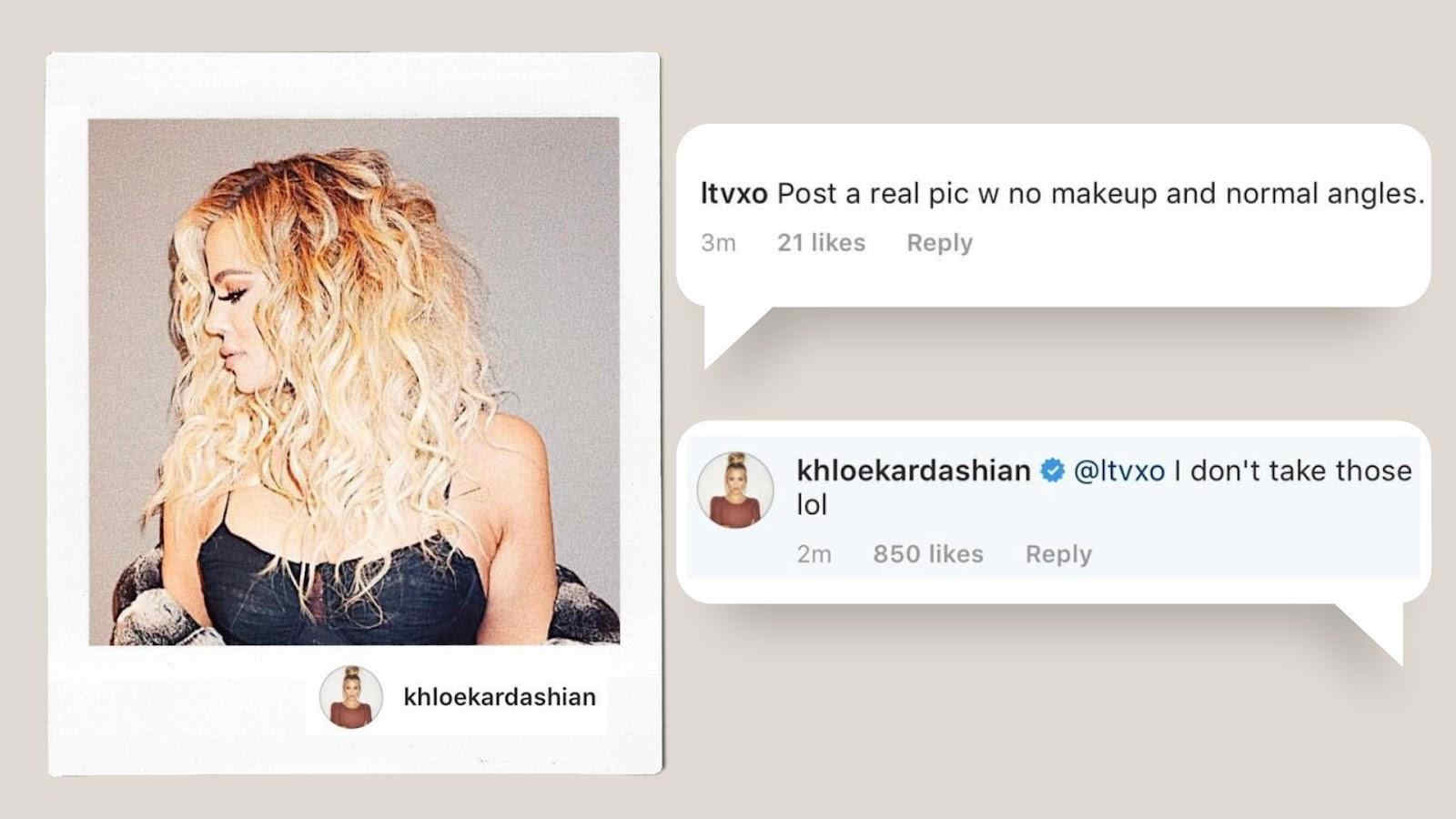 celebrity instagram comments