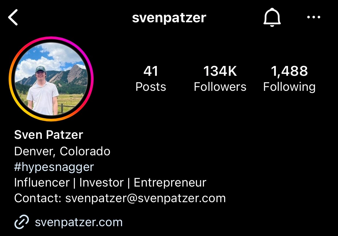 Hype Snagger CEO Sven Patzer Goes Viral Earning 100k Followers on Instagram in Less Than 24 Hours Following National Hickey Day