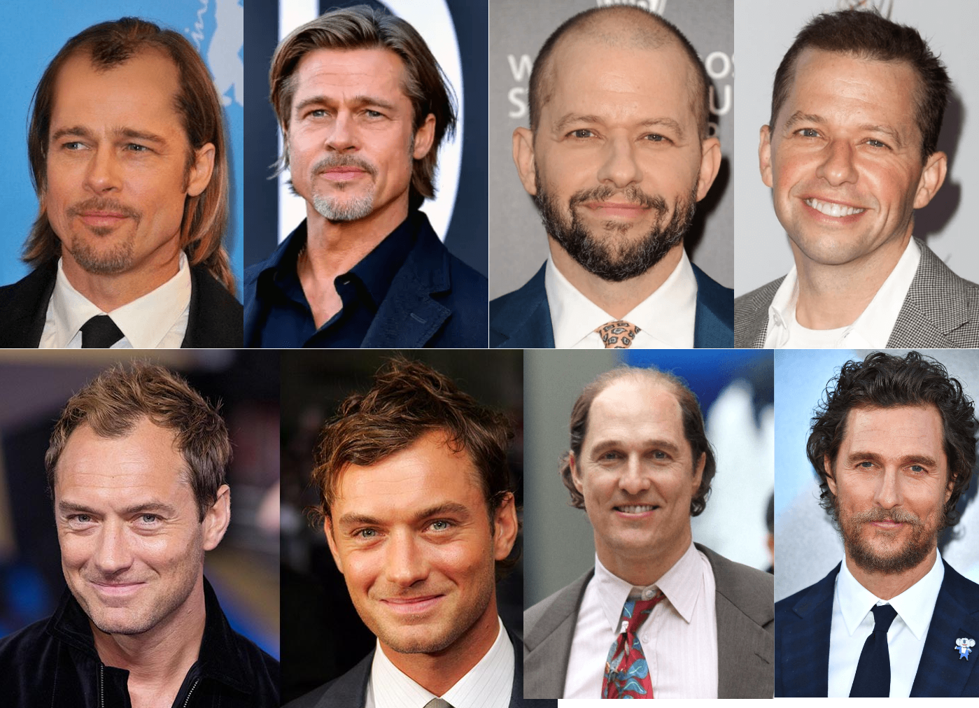 Male Celebrities in Custom Hair Systems, Toupees, and Men's Hair Wigs