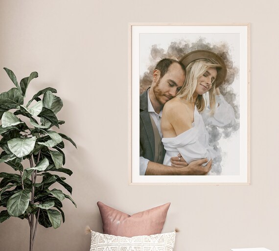 Illustration Wedding Portrait Canvas
